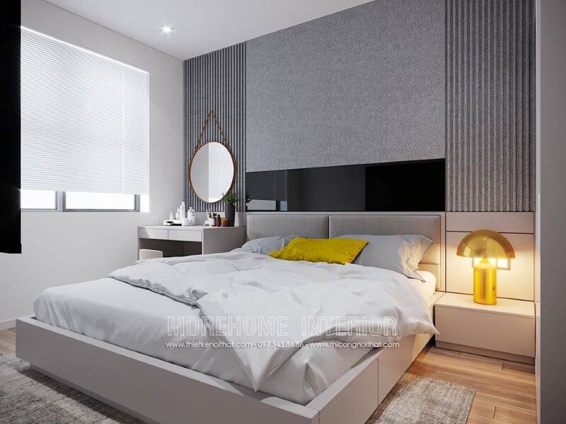  23 Thiết kế nội thất căn hộ chung cư đẹp, thời thượng với giường ngủ hiện đại | MOREHOME